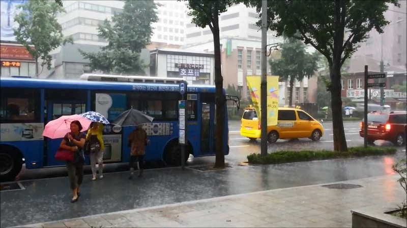 Heavy Rain in Jongno, Seoul